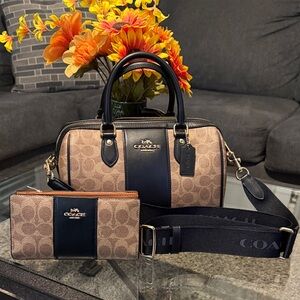 Coach Tan and Black Women's Bag Set